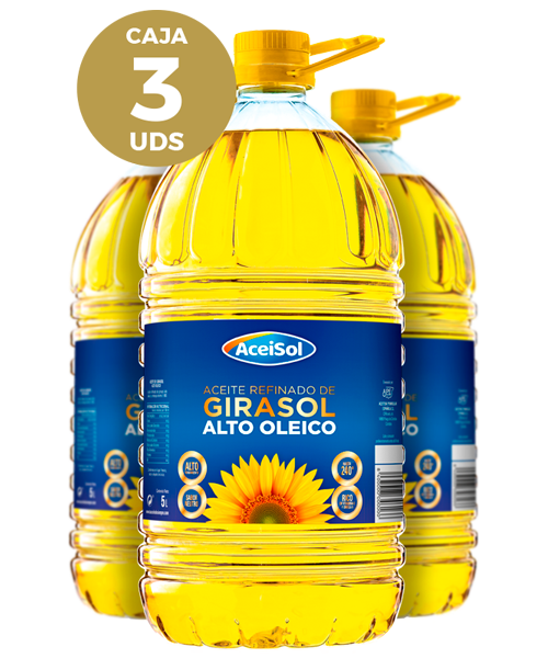 ACEITE DE GIRASOL REFINADO CAJA 3 UNIDADES 5 L. PET - Tu aceite de siempre